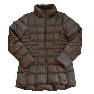 The North Face Puffer Jacket Womens Size Medium Green Transit II 550 Down *FLAW*